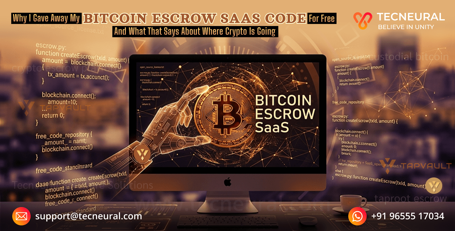 Why I Gave Away My Bitcoin Escrow SaaS Code for Free — and What That Says About Where Crypto Is Going