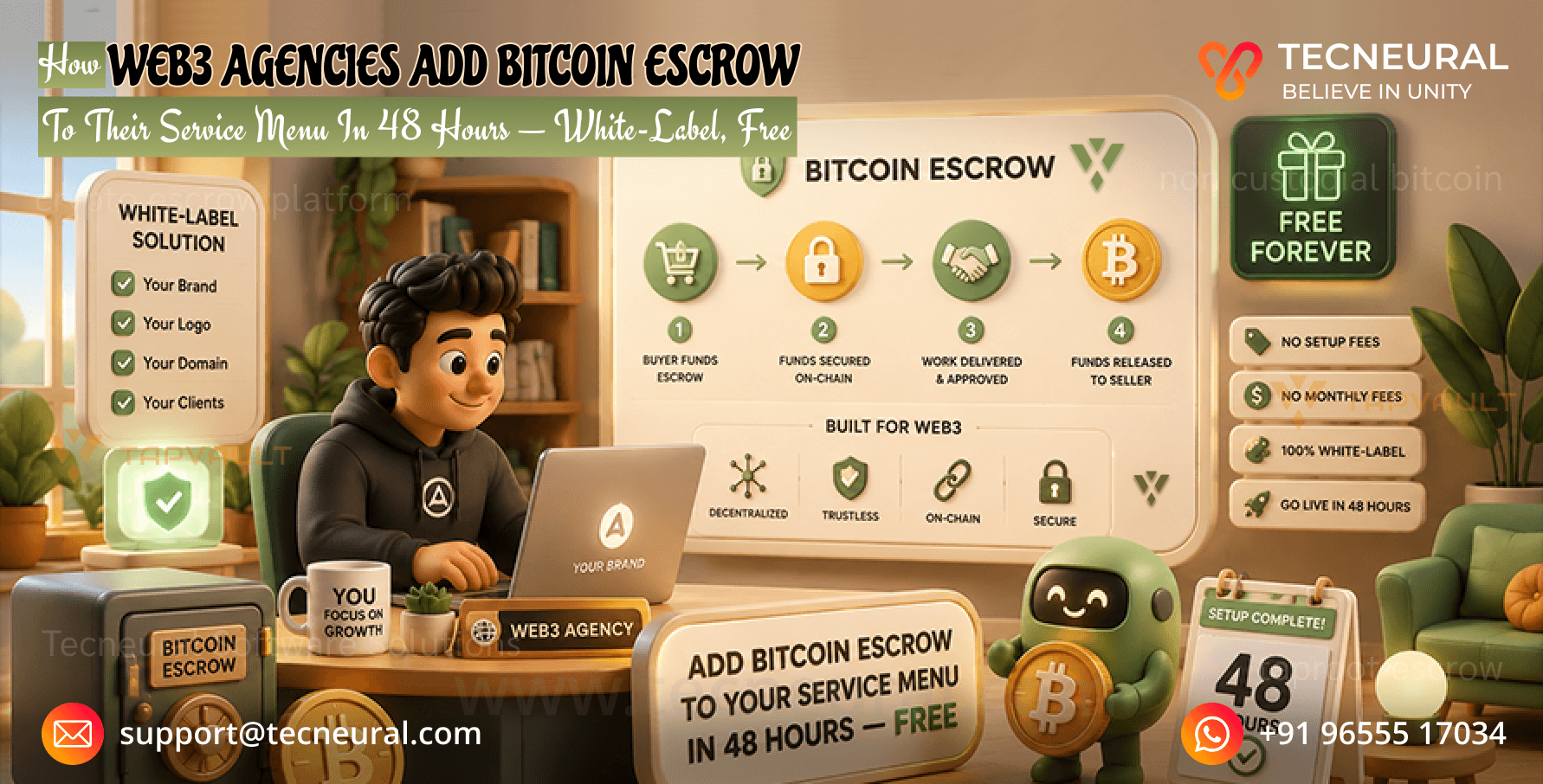 How Web3 Agencies Add Bitcoin Escrow to Their Service Menu in 48 Hours — White-Label, Free