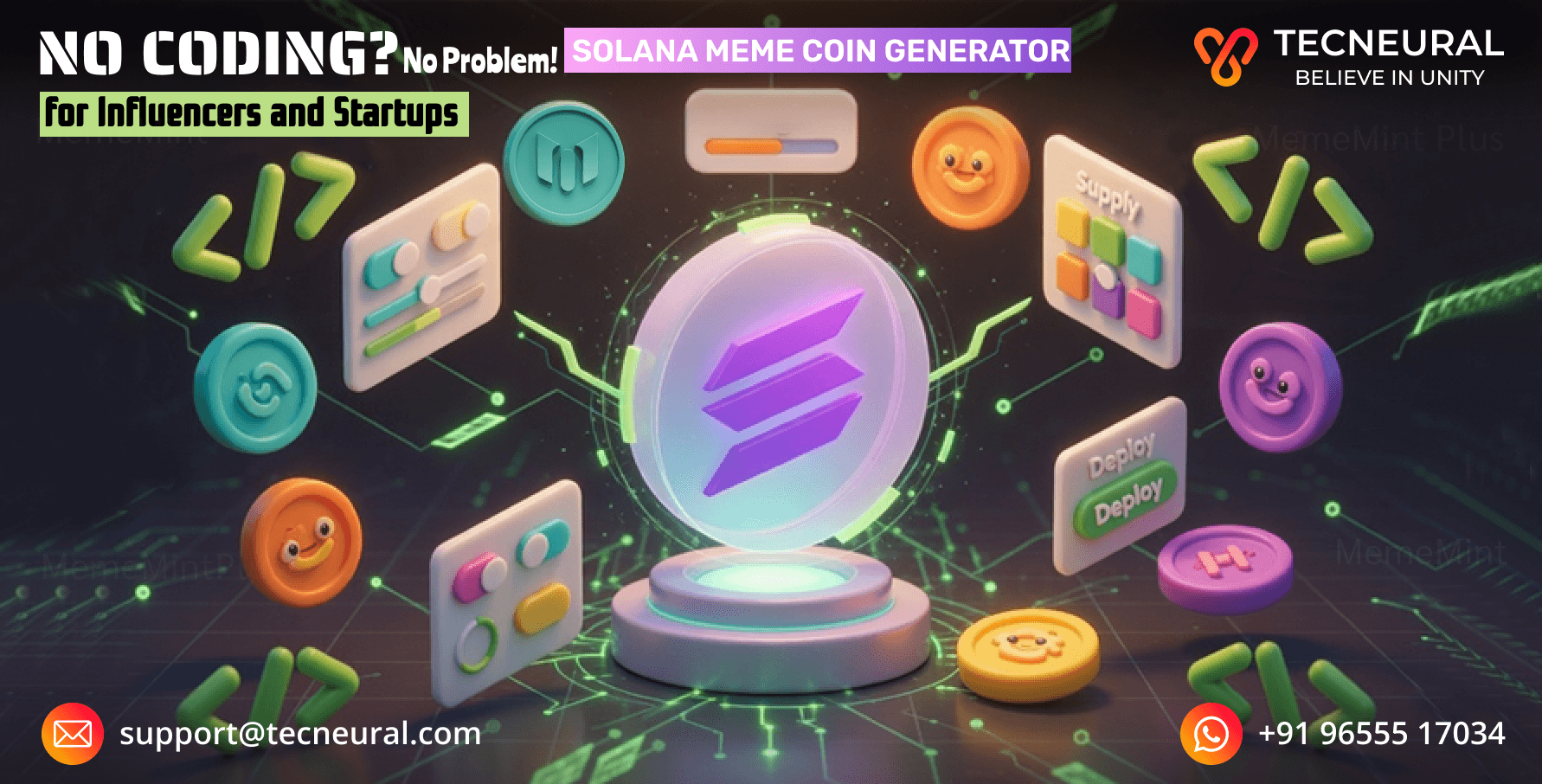 No Coding? No Problem! Solana Meme Coin Generator for Influencers and Startups